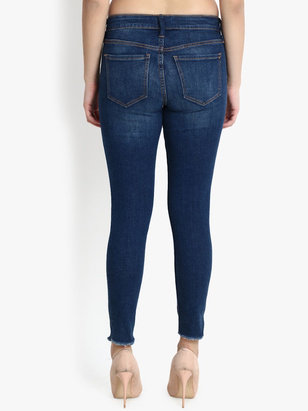 Kotty Women Blue Skinny Fit Mid-Rise Clean Look Jeans