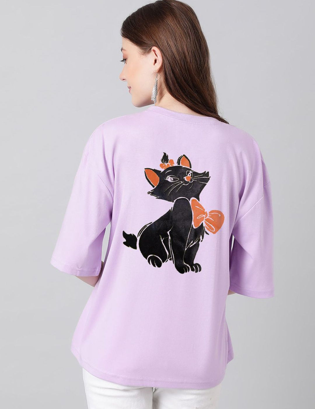 Kotty Graphic Printed Cotton Oversized T-shirt