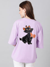Kotty Graphic Printed Cotton Oversized T-shirt