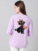 Kotty Graphic Printed Cotton Oversized T-shirt