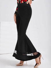 Kotty Women Relaxed Flared High-Rise Easy Wash Slip-On Bootcut Trousers