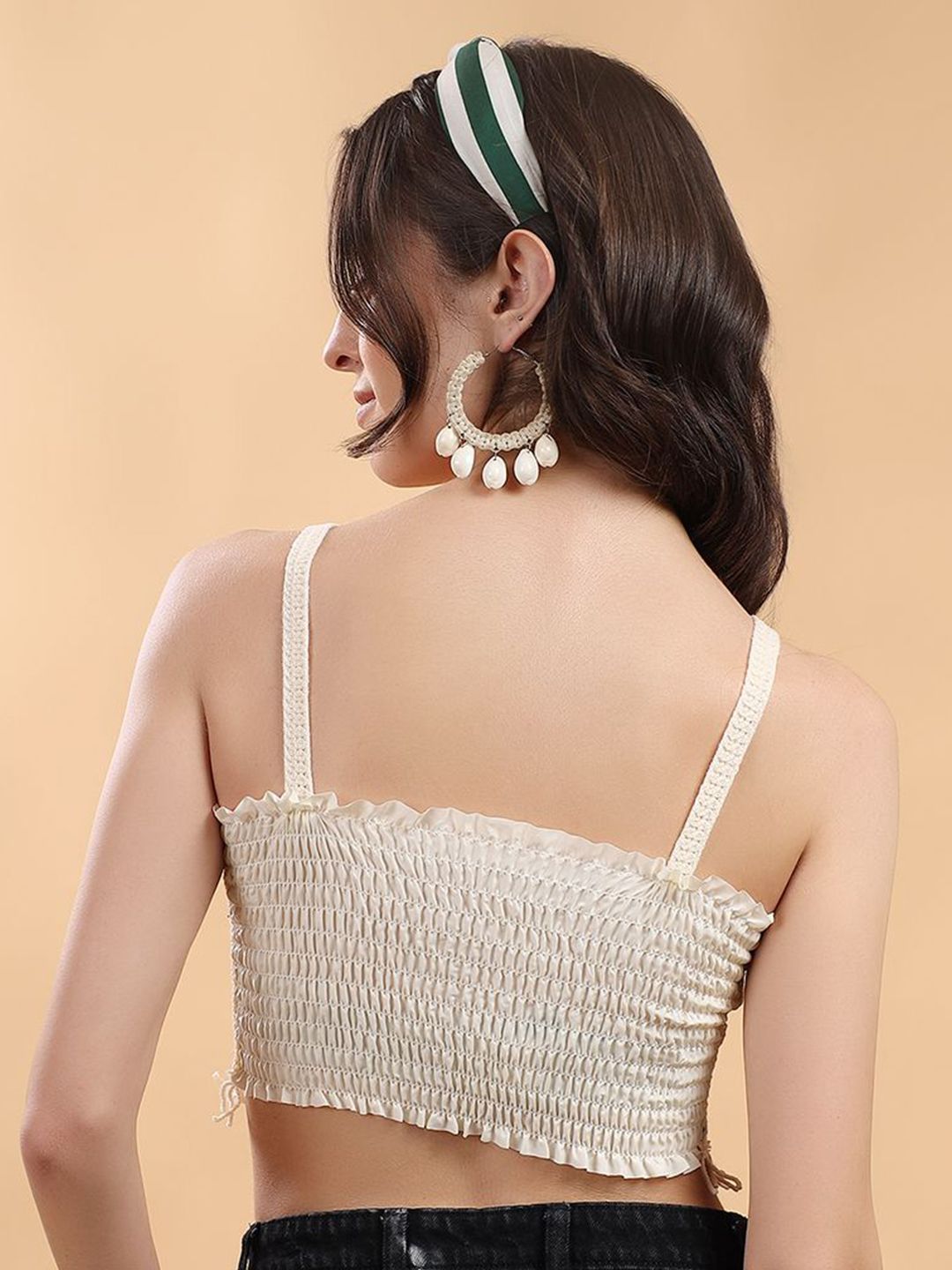 Kotty Embroidered Cotton Regular Crop Top