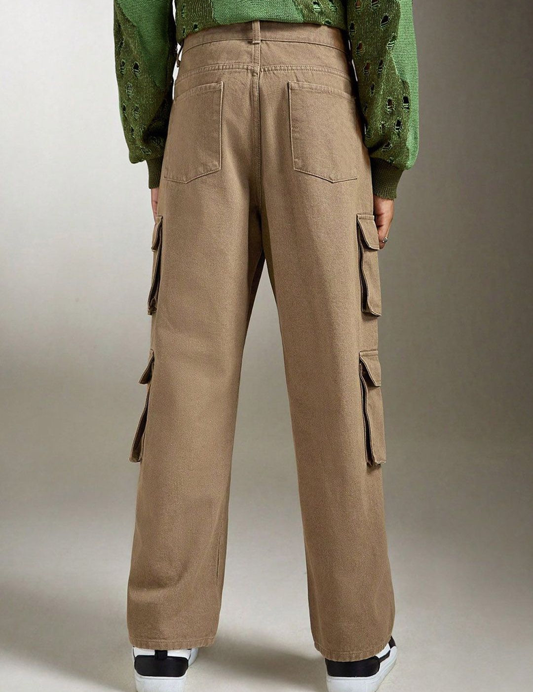 Kotty Men Jean Mid-Rise Wide Leg Stretchable Jeans