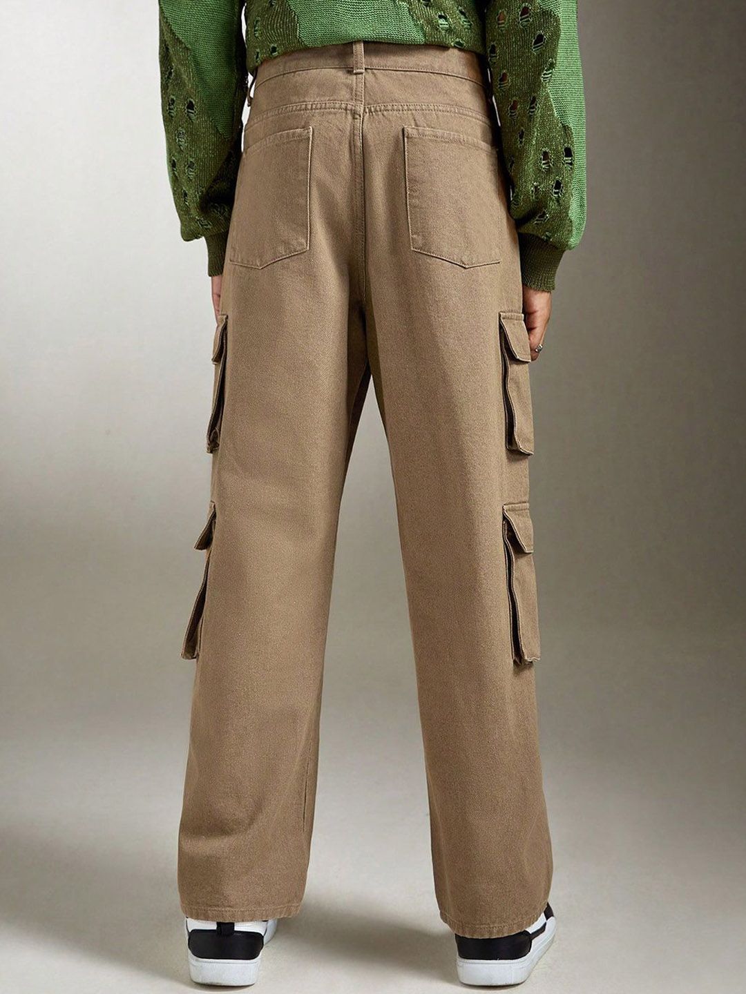 Kotty Men Jean Mid-Rise Wide Leg Stretchable Jeans