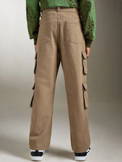 Kotty Men Jean Mid-Rise Wide Leg Stretchable Jeans