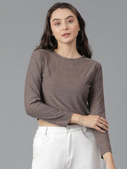 Kotty Round Neck Cotton Slim Fit T-shirt