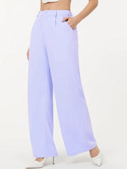 KOTTY Basics Women Relaxed Straight Leg Straight Fit High-Rise Easy Wash Pleated Trousers