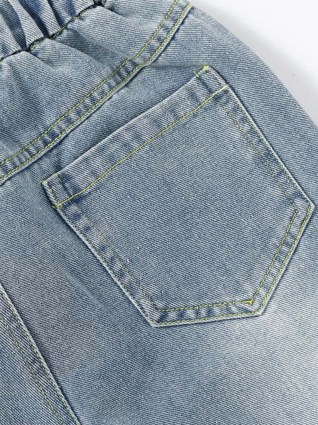 Kotty Girls Blue Jean Low Distress Light Fade Jeans