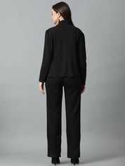 Kotty Black Shawl Neck Blazer With Trousers