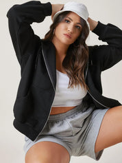 Kotty Hooded Front-Open Sweatshirt