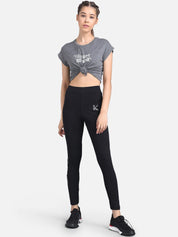 Kotty Women Black & White Printed Tights