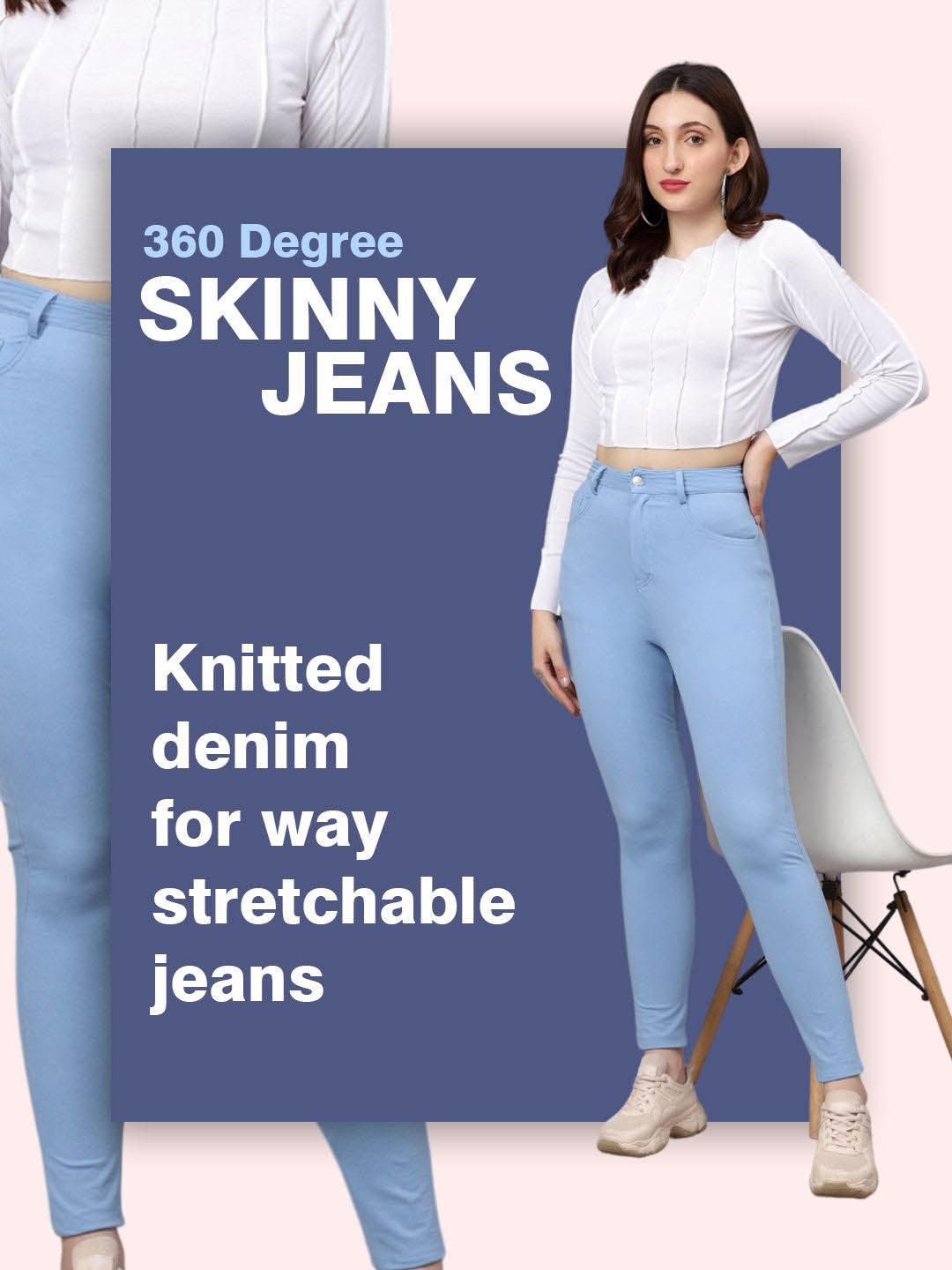 KOTTY Basics Women Skinny Fit High-Rise Stretchable Jeans