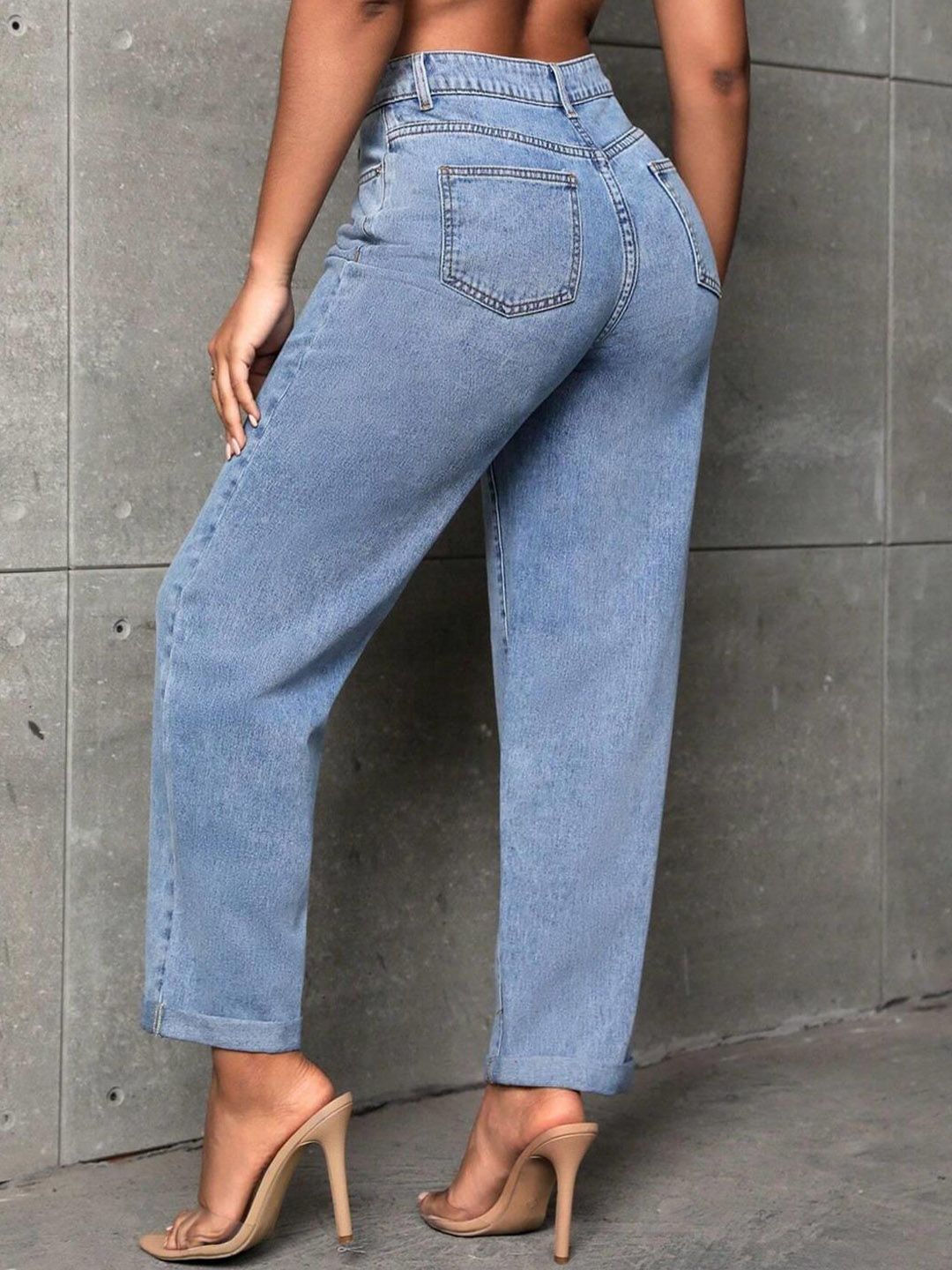 Kotty Women Jean High-Rise Heavy Fade Stretchable Cotton Jeans