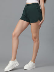 Kotty Women Green Slim Fit Running Shorts