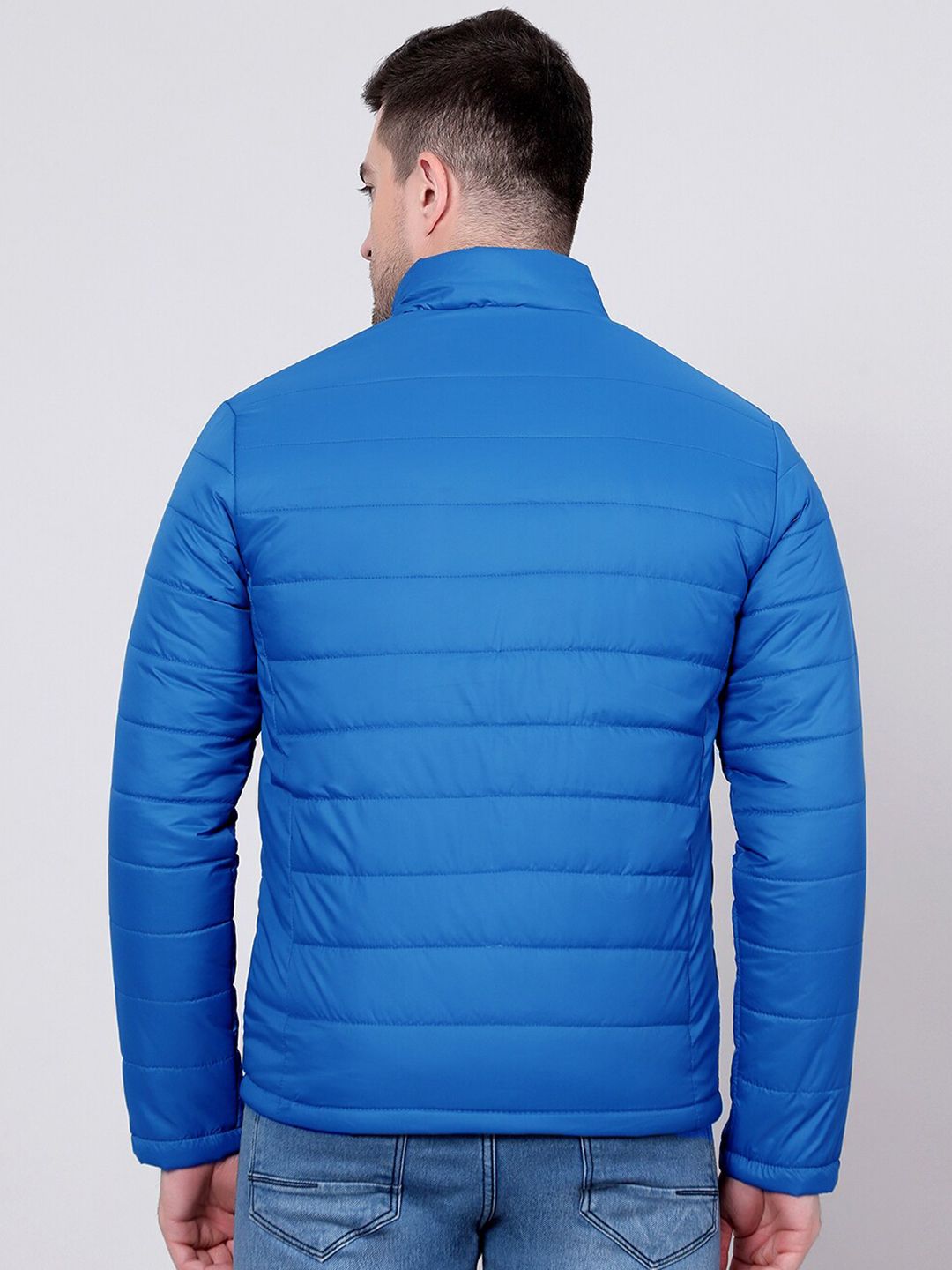 Kotty Blue Stand Collar Padded Jacket