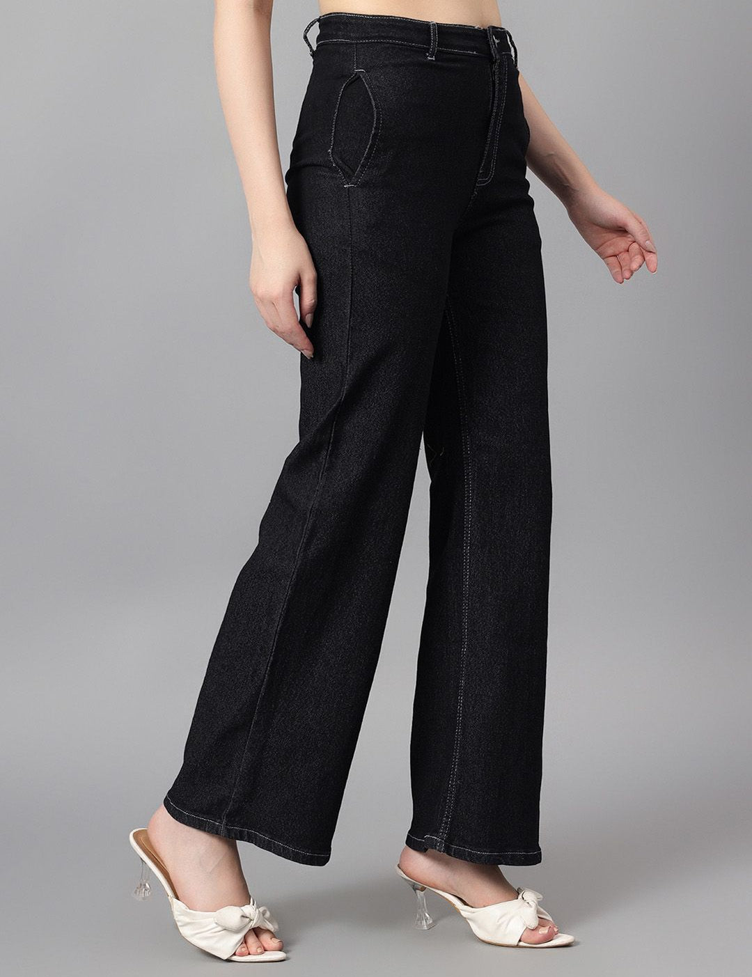 Kotty Women Straight Fit High-Rise Stretchable Jeans