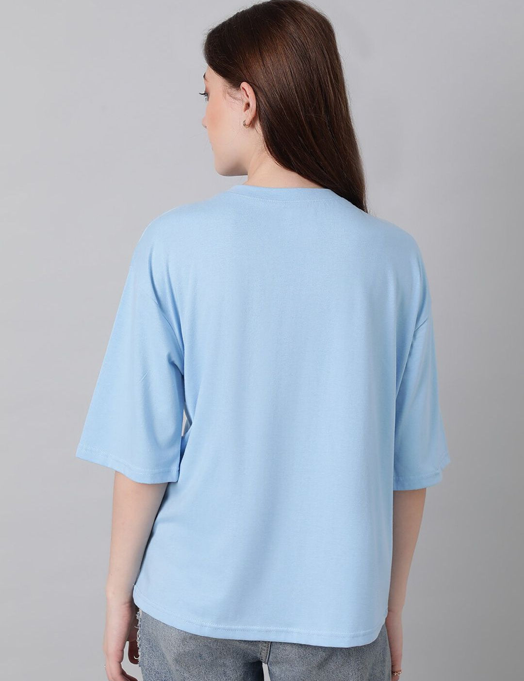 Kotty Graphic Printed Round Neck Oversized T-shirt