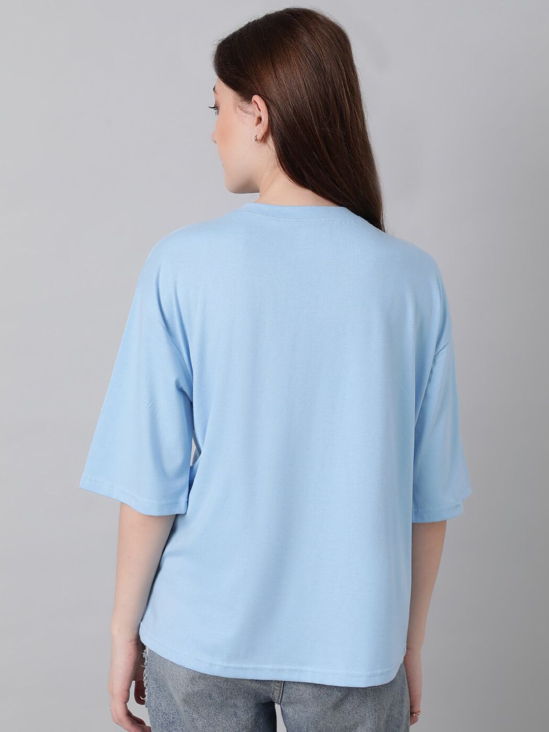 Kotty Graphic Printed Round Neck Oversized T-shirt