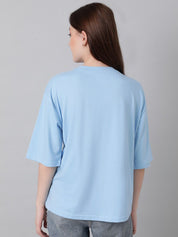 Kotty Graphic Printed Round Neck Oversized T-shirt