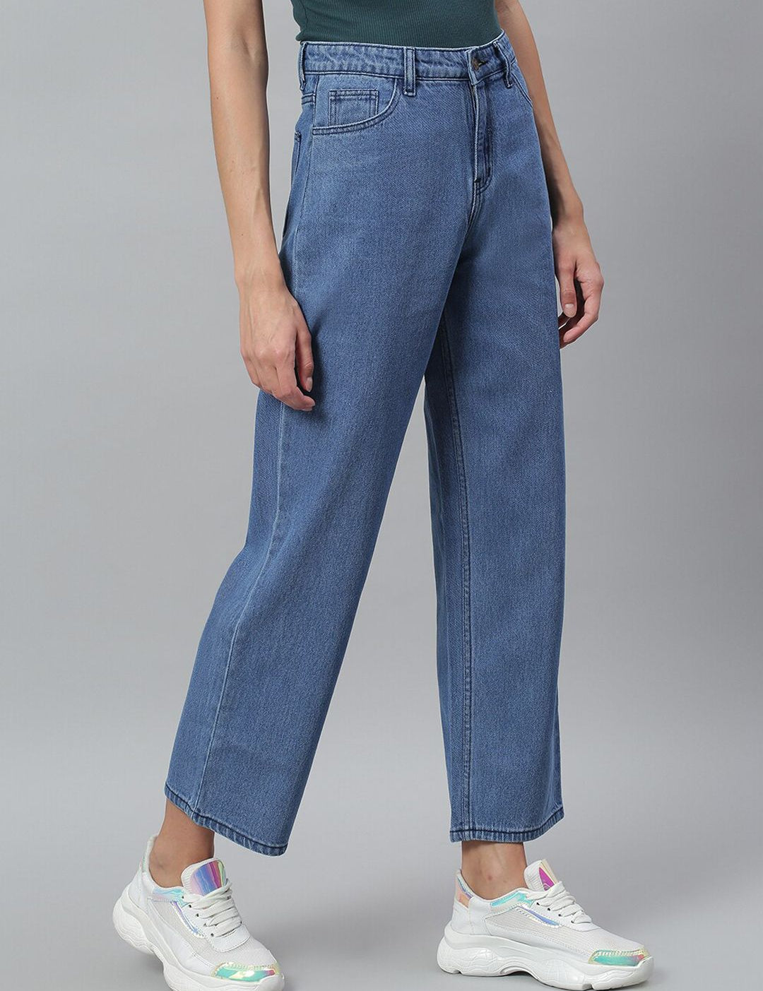 Kotty Women Blue Flared High-Rise Stretchable Jeans