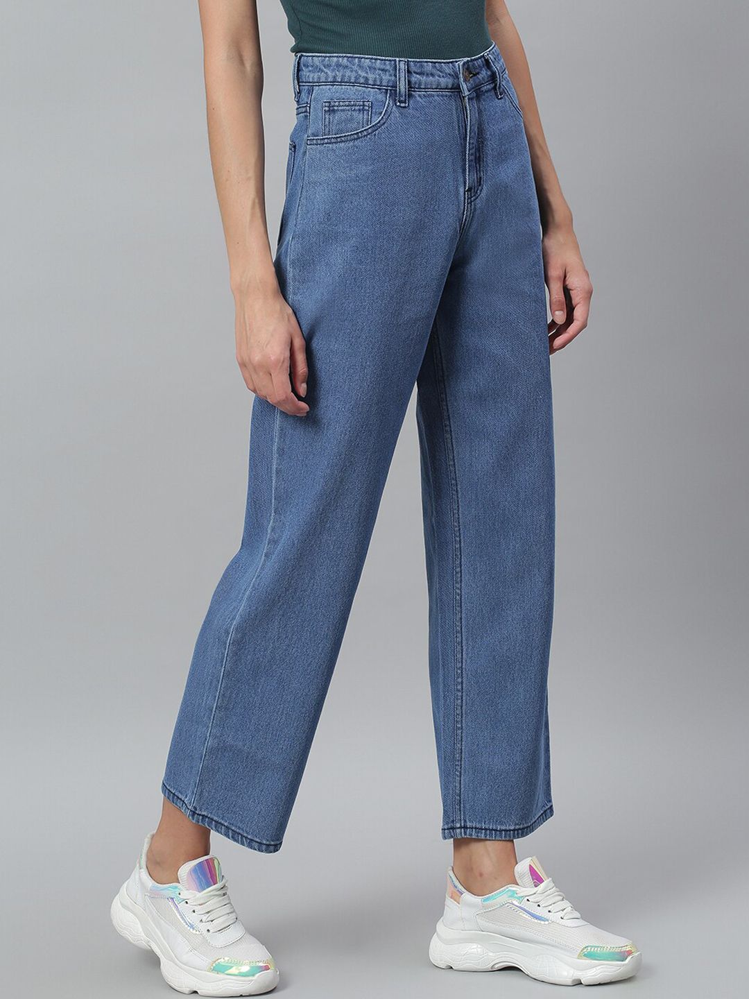 Kotty Women Blue Flared High-Rise Stretchable Jeans