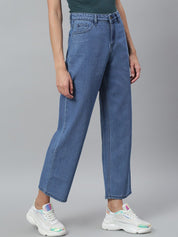Kotty Women Blue Flared High-Rise Stretchable Jeans