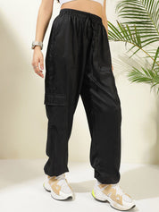 Kotty Women Relaxed High-Rise Easy Wash Joggers Trousers