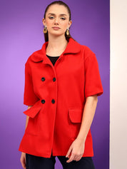 Kotty Women Notched Lapel Single-Breasted Overcoat