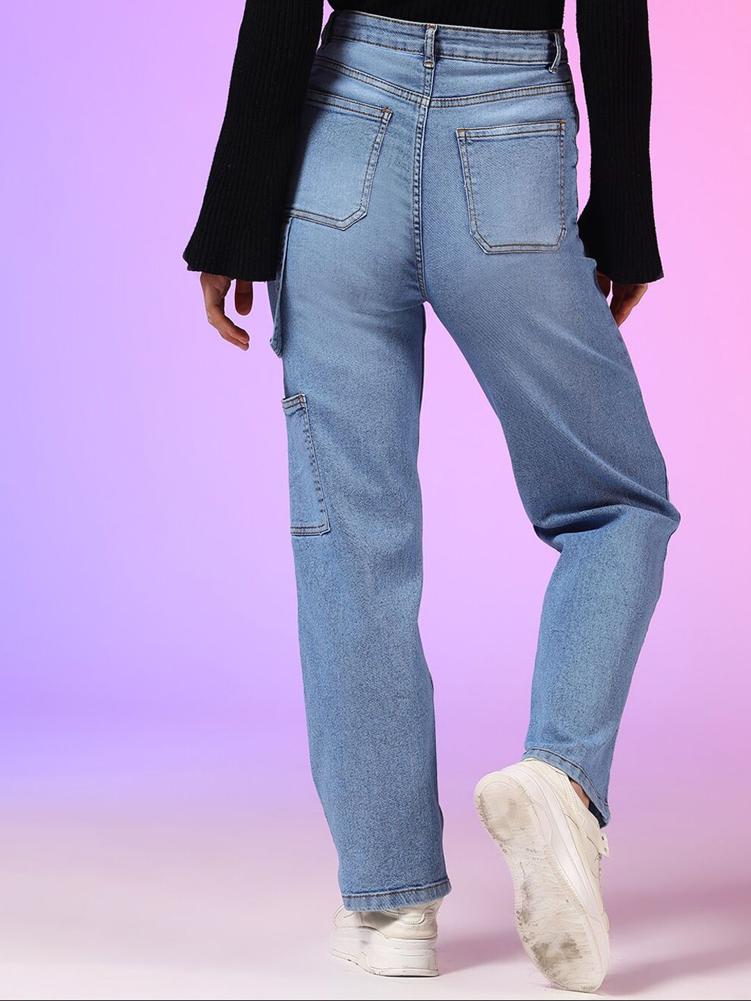 Stylecast X KOTTY Basics Women Jean Straight Fit High-Rise Stretchable Jeans