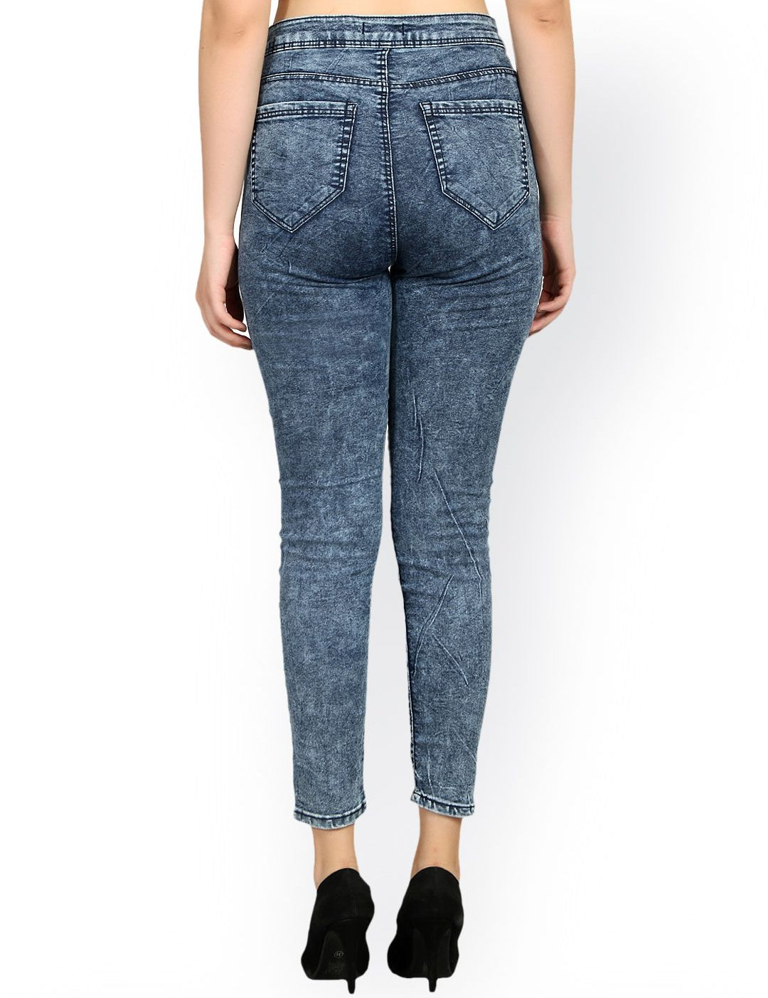 Kotty Women Blue Skinny Fit High-Rise Clean Look Stretchable Jeans