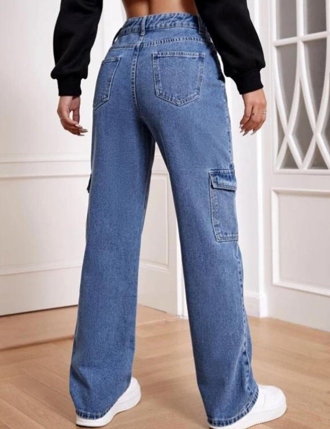 Kotty Women Jean Straight Fit High-Rise Clean Look Stretchable Cotton Jeans