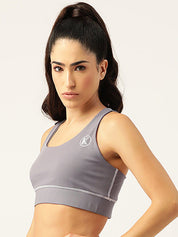 Kotty Women Grey Non Padded Underwired Dry Fit All Day Comfort Sports Bra