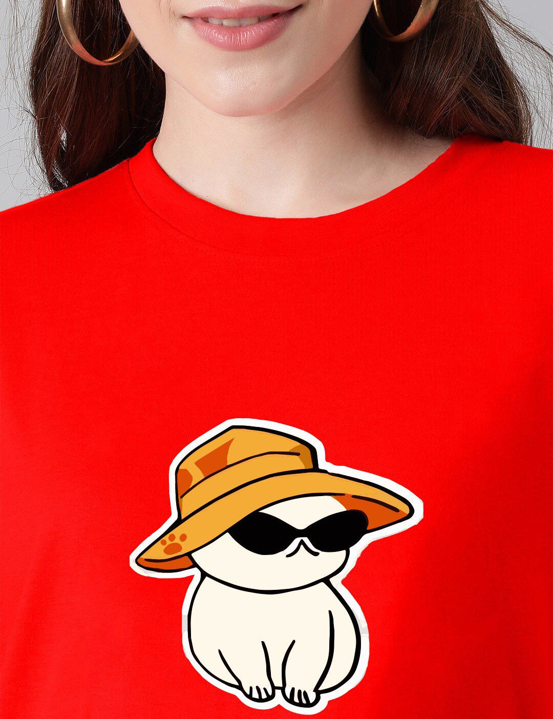 Kotty Graphic Printed Cotton T-shirt