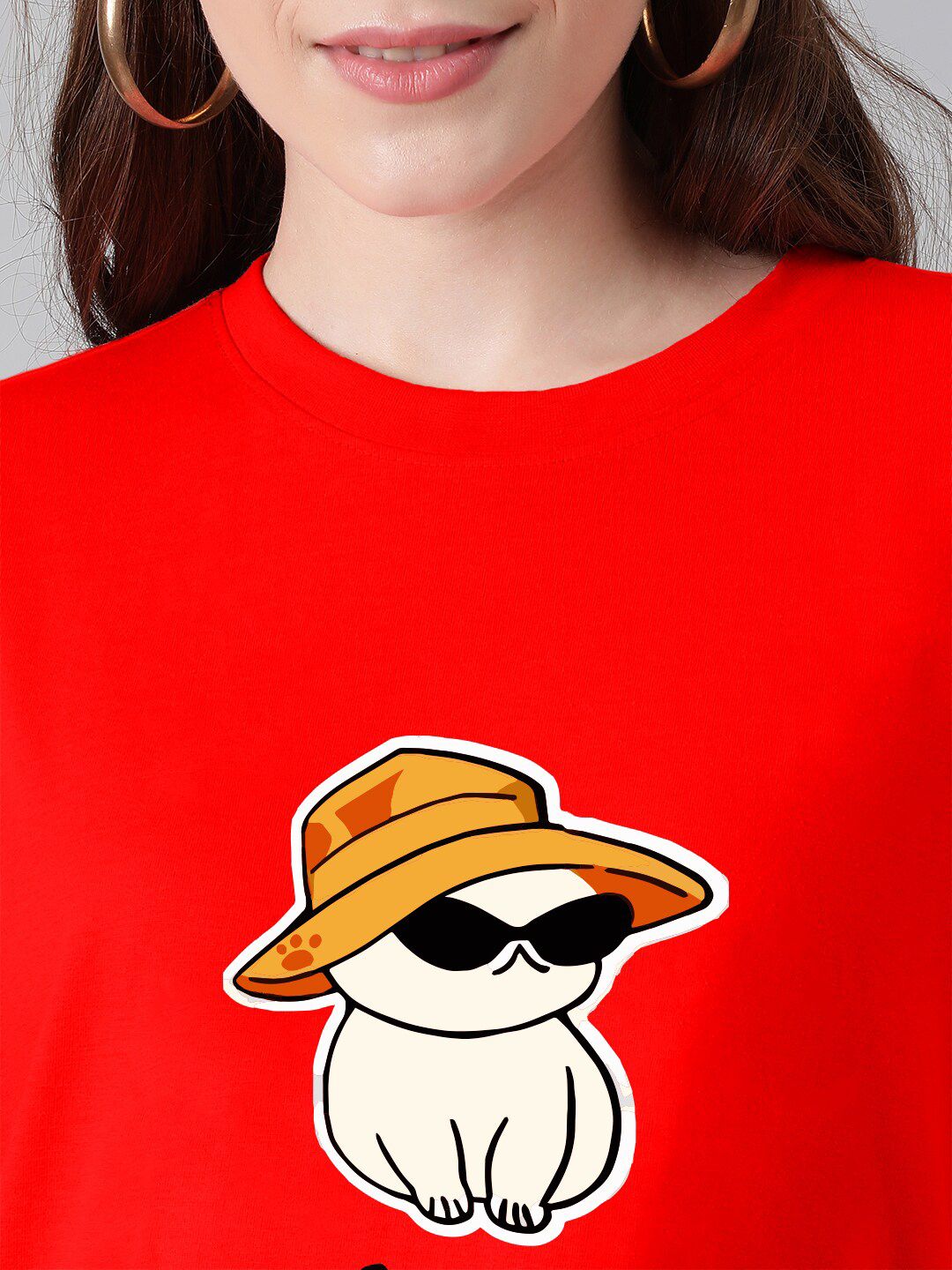 Kotty Graphic Printed Cotton T-shirt