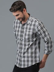 Kotty New Tartan Checks Spread Collar Casual Shirt