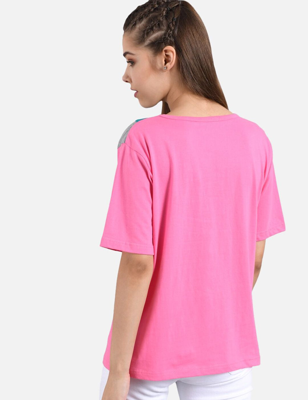 Kotty Women Pack of 2 Colourblocked Round Neck T-shirts