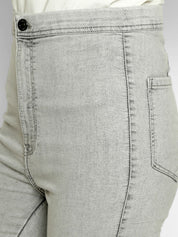 Kotty Women Grey Skinny Fit High-Rise Clean Look Jeans