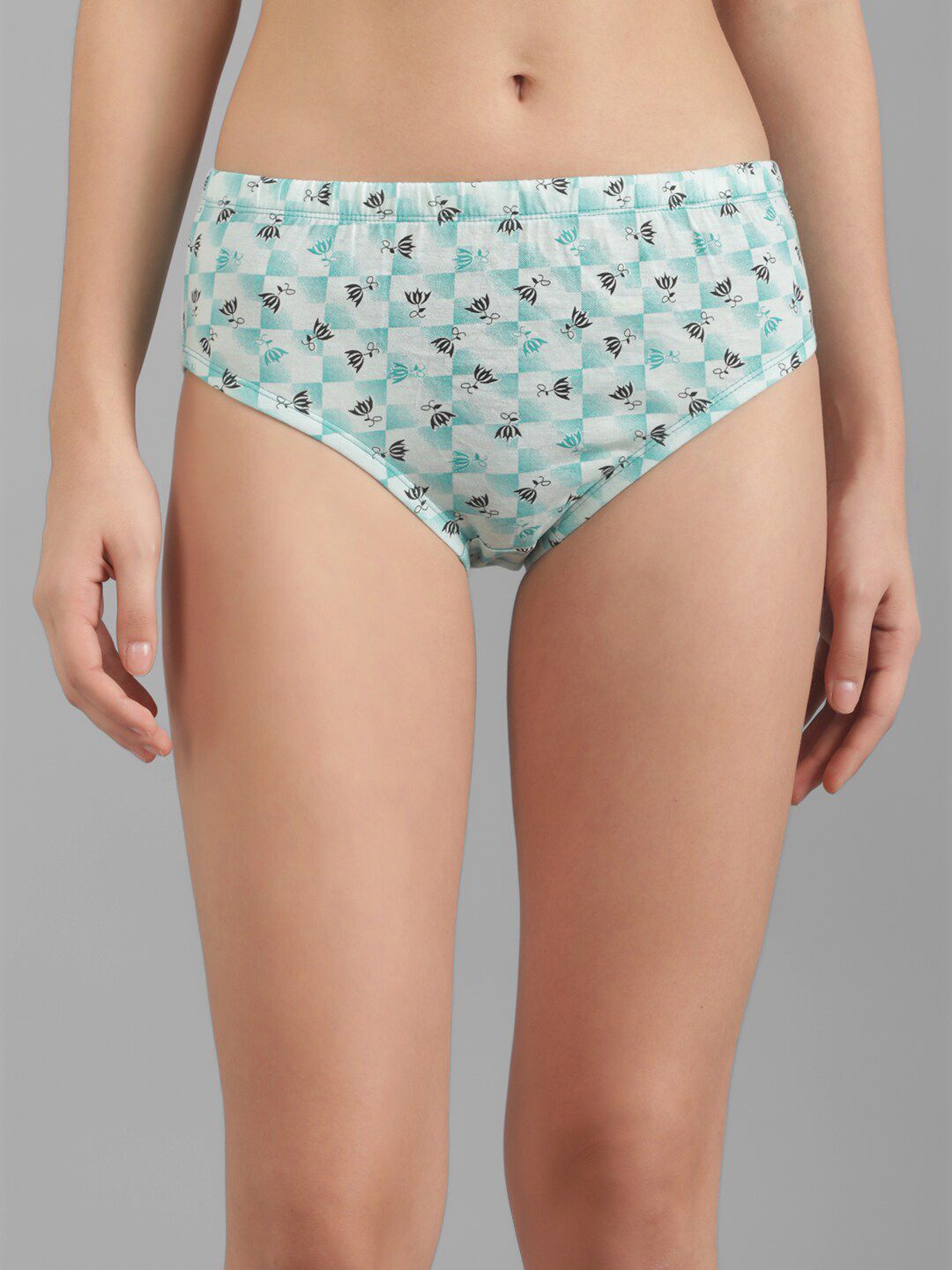 Kotty Women Blue & White Printed Hipster Briefs KTTWOMENSPANTY378