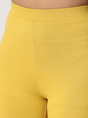 Kotty Women Yellow Relaxed Straight Leg High-Rise Easy Wash Trouser