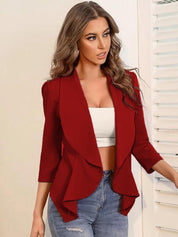 Kotty Shawl Collar Open Front Jacket