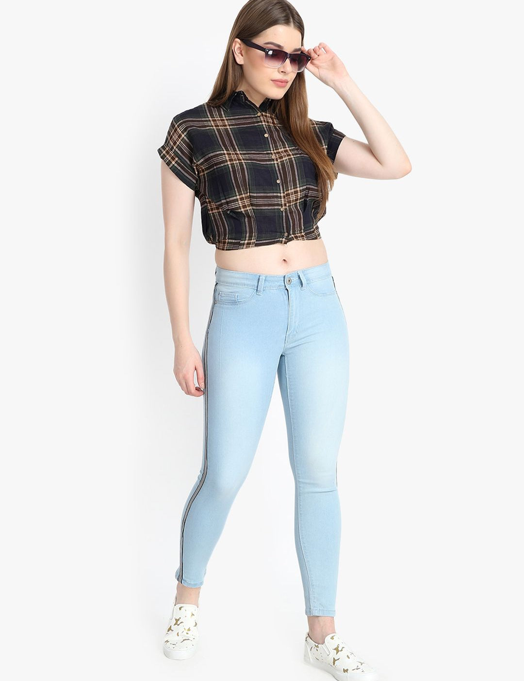 Kotty Women Blue Skinny Fit High-Rise Clean Look Jeans