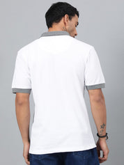Kotty Men Colourblocked Polo Collar T-shirt