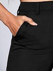 Kotty Women Black Jean Straight Fit High Rise Clean Look Stretchable Jeans