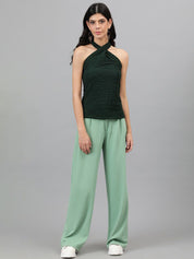 Kotty Green Halter Neck Sleeveless Top