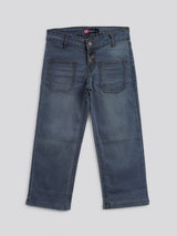 Kotty Girls Blue Jean Straight Fit Stretchable Jeans