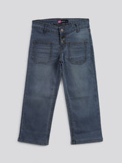 Kotty Girls Blue Jean Straight Fit Stretchable Jeans