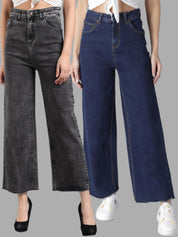 Kotty Women Pack Of 2 Jean Flared High-Rise Stretchable Jeans