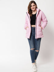 Kotty Women Pink Longline Padded Jacket