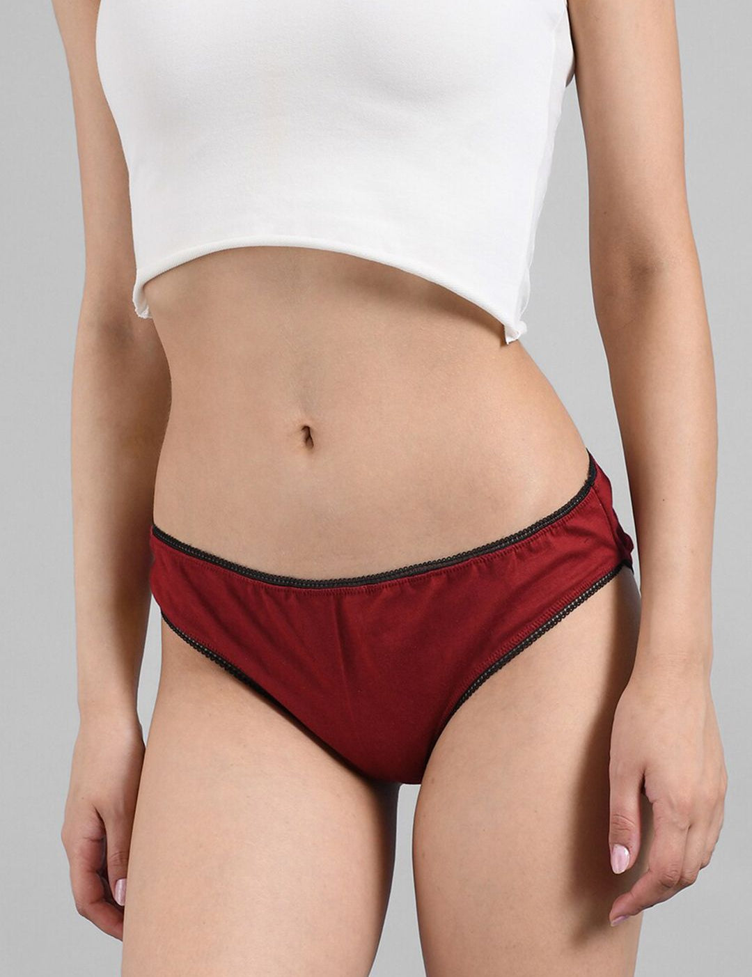 Kotty Women Maroon Solid Hipster Briefs KTTWOMENSPANTY20