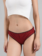 Kotty Women Maroon Solid Hipster Briefs KTTWOMENSPANTY20
